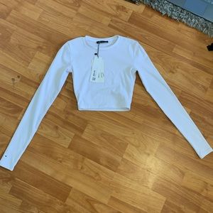 ZARA White Long Sleeve Top